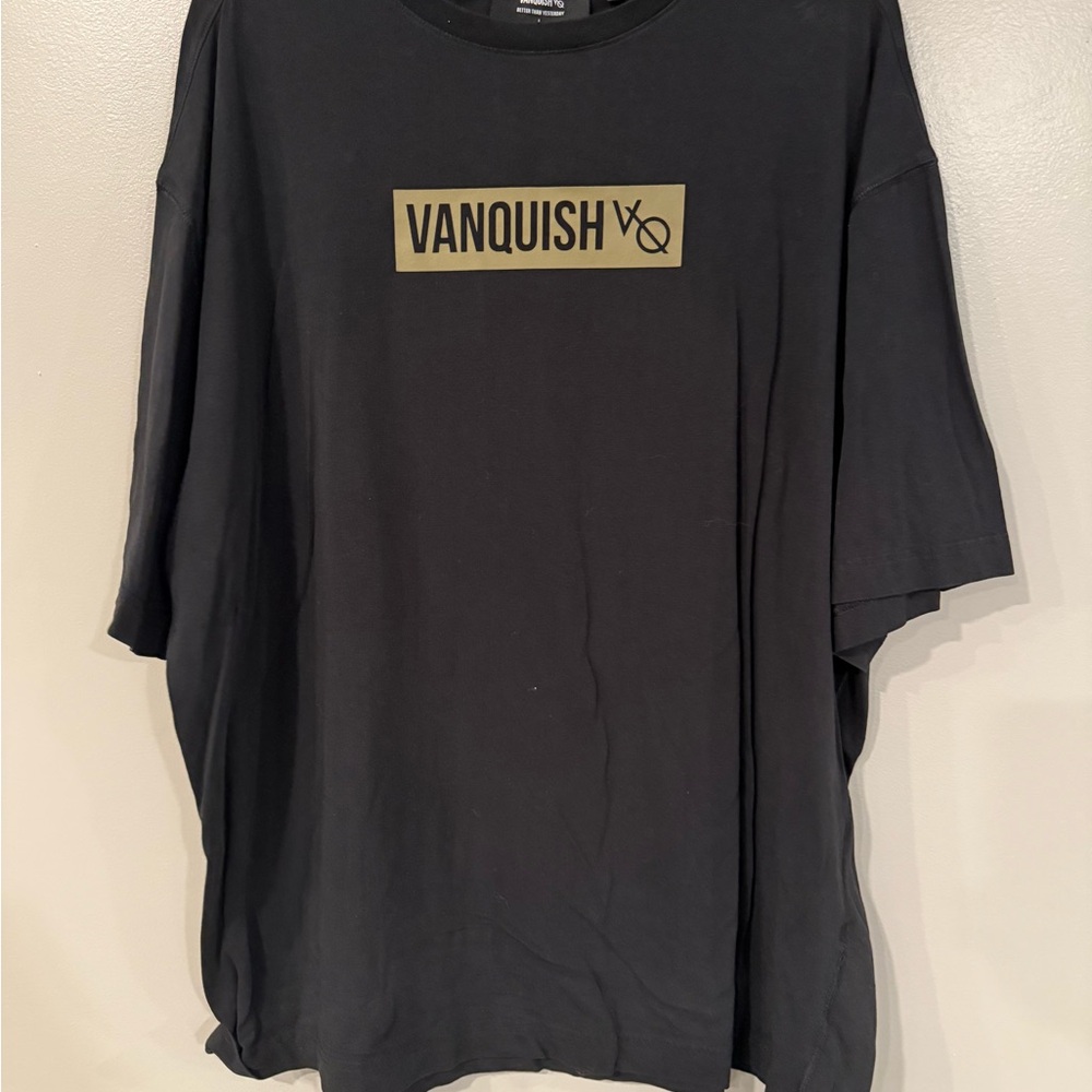 Black Short Sleeve Tee with Metallic Logo